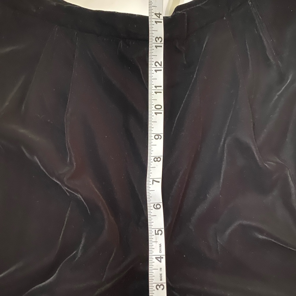 Talbots Petites Black Velvet High Rise Wide‎ Leg Trousers SZ 12P - Picture 7 of 9